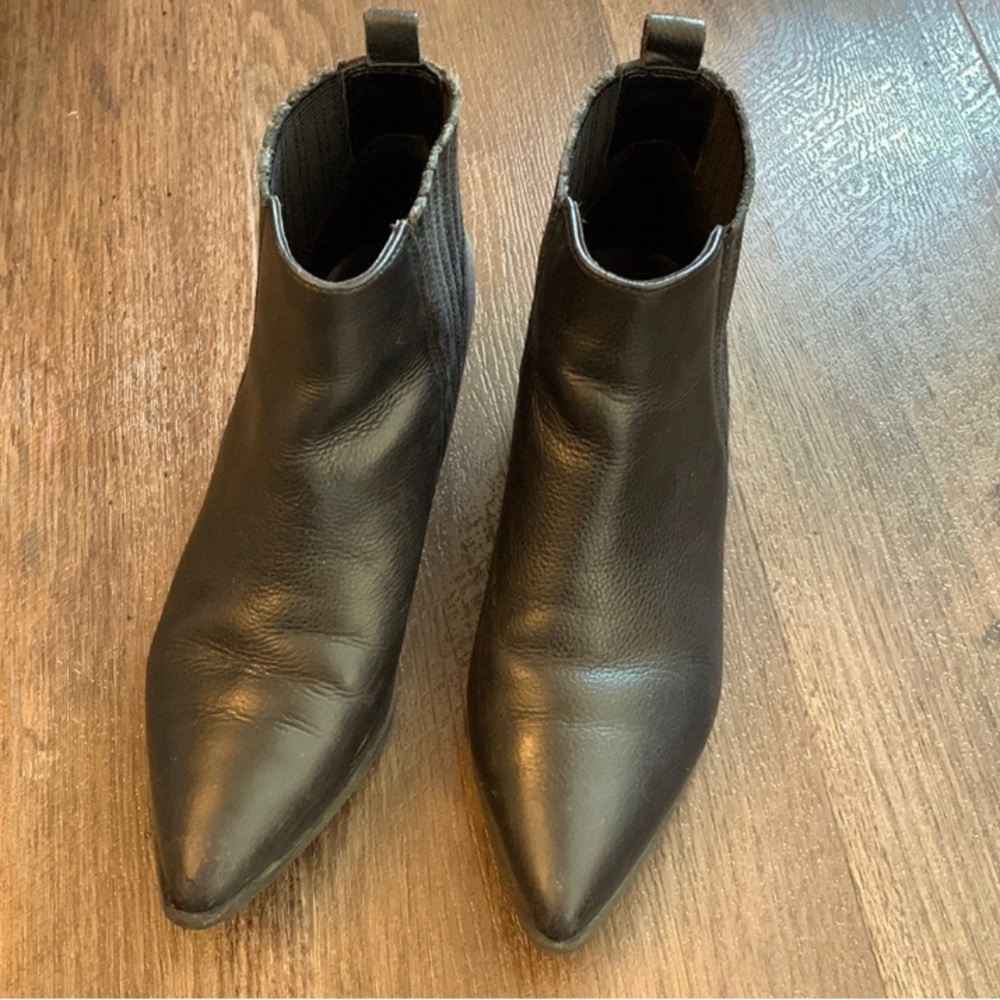BOGO Free!! Marc Fisher black leather booties, size 7.5